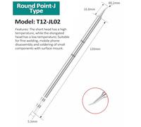 LDAUYZLING Puntas de Soldador de Metal T12 Reemplazo de Broca de Soldadura Soldadura Kit de Puntas de Repuesto Accesorios de Soldador eléctrico Herramientas de Soldadura Soldador (T12-JL02)