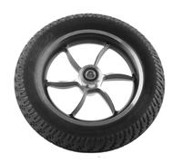 LDAUYZLING Rueda Inflable de Goma con Rueda sólida de 10 Pulgadas para Silla de Ruedas Delantera eléctrica, rodamiento 6001 de 12 mm