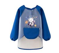 LdawyDE Bata Pintura Niños, Delantal Impermeable Babis Escolares con Mangas y Bolsillo para Niños de 6 a 10 Años para Manualidades, Dibujar y Juegos - Fácil de limpiar y lavable a máquina