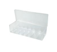 LdawyDE Caja Cartas con 7 Divisiones, Deck Box con Tapa a Presión, 27,8 x 9,9 x 7,8 cm Caja de Tarjetas de Visita, Hasta 800 Fichas de Aprendizaje, Tarjetas de Visita o Postales