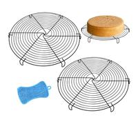 LdawyDE Parrilla Enfriador de Tartas, 2 Pcs Rejilla para Enfriar Reposteria de Acero Inoxidable 32cm Rejilla Circular de Repostería Cooling Rack