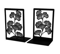 LdawyDE Sujeta Libros, 2 Piezas Sujetalibros Estanteria, Apoya Libros de Metal Hueco Decorativos Sujetalibros con Almohadillas Antideslizantes Soporte Libros Estanteria, 12 x 9 x17cm