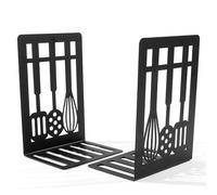 LdawyDE Sujetalibros, 2Piezas Sujeta Libros, Metal Sujeta Libros, Sujetalibros Originales, Sujetalibros Metálicos para Casa Oficina Biblioteca Escuela Estantería, 12x9x17.5cm