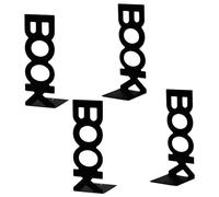 LdawyDE Sujetalibros, 4 Sujeta Libros Metal Book Soporte Libros Separadores Estantes para Escritorio Oficina Hogar Decoración para Libros Películas Cds Videojuegos