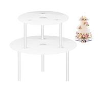 LdawyDE Tableros de Pastel, tarteras para Tartas Set 2 tableros para Tartas (16cm, 20cm) 6 Tacos para Tartas (23cm), Reutilizables respetuosos con el Medio Ambiente para Hacer Tartas en Capas