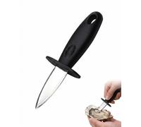 LDBEMG Abridor de Ostras Negro, 1 Pieza | Cuchillo Abre Ostras con Punta Precisa, Ideal para Descascarar Mariscos con Seguridad en el Hogar o Eventos Gourmet