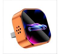 LDBKFD 2 en 1 Adaptador CarPlay Inalámbrico para Mitsubishi Eclipse Cross 2018-2023, Dongle Mini USB Convierte Cableado A Inalámbrico, WiFi 5GHz,Orange