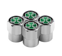 LDBKFD 4 Piezas Válvula de Neumático de Coche para Alfa Romeo Stelvio 2022-, Tapones Válvulas Cubierta Neumático Tapones Coche,Silver