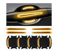 LDBKFD Kit de 8 Protectores para Manija y Cuenca de Puerta de Coche para Nissan Titan II Crew Cab 2020-2025, Antirreflectantes Antiarañazos, Protege Pintura,Yellow