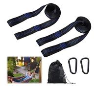 LDBKLGHJ 2 Piezas Hamaca Correas, Suministros para colgar hamacas y columpios, soporte hamaca, con 2 mosquetones para acampar al aire libre, accesorios para árbol de yoga, columpio