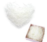 LDBKLGHJ 200 gramos Virutas de Papel para Regalos, de Papel Tisú Triturado Relleno de Papel Kraft Triturado, Proporcionar una Buena Decoración y Protección para los Regalos (Blanco)