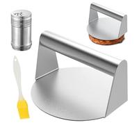 LDBKLGHJ Aplastador de Hamburguesas Premium - El perfecto Aplasta Hamburguesas de Acero Inoxidable, Smasher Hamburguesa para una Cocción Eficiente, Prensa Hamburguesas Sin Marca