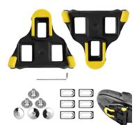 LDBKLGHJ Calas SPD para Bicicleta compatibles con Pedales automáticos, 2 Unidades, para Zapatillas de Ciclismo de 2 Orificios, Antideslizantes, Negras, Ideales para Carretera, montaña e Interior