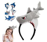 LDBKLGHJ Diadema de Tiburón Felpa Sombrero de Tiburón Lindo Animal Gorro Diadema de Tiburón Divertida y Creativa - Accesorio para Disfraces con Diseño Realista y Tacto Suave