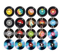 LDBKLGHJ Disco de Vinilo Decorativo - Adornos Musicales Retro en Vinilo-Conjunto de 20 Discos Decorativos para Vinilo Música-Discos de Vinilo Brillante de Decorado y Disco para la Decoración de Pared