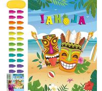 LDBKLGHJ Fiesta Hawaiana Party - Vaiana Collares y Falda Hawaiana - Decoración De Fiesta Barata y Divertida para Toda la Familia - Disfraces y Cotillón Hawaianos.