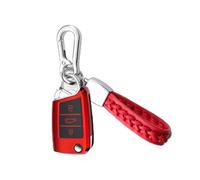 LDBKLGHJ funda llave, Carcasas para llaves, Funda para Llavero con cordón para Llavero, 3 Botones de TPU Suave, Funda para Llave de Coche Compatible con Golf 7