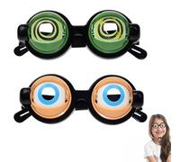 LDBKLGHJ Gafas parpadeantes divertidas + gafas de broma para fiestas + efecto automático al hablar + 2 unidades + tamaño ajustable + colores surtidos
