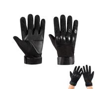 LDBKLGHJ Guantes de Moto para Hombre y Mujer, Guantes de protección táctiles de Dedo Completo, Talla única, Negros, Ideales para Carretera, montaña y Off-Road