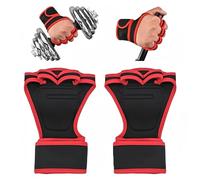 LDBKLGHJ guantes gimnasio hombre, guantes gimnasio, 2 pcs Guantes de Entrenamiento de Gimnasio Ventilados, Guantes de Levantamiento de Pesas con Soporte de Muñeca Integrado
