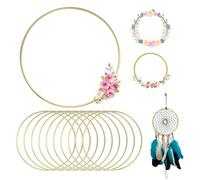 LDBKLGHJ Paquete de 10 anillos de metal para manualidades 20 cm de grosor aprox.