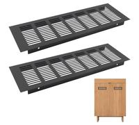 LDBKLGHJ Rejilla de Ventilación Negra - Rejillas de Ventilación Motorizadas para Aire Acondicionado, Ventilador de Nevera Autocaravana, Rejillas de Ventilación Rectangulares, para Chimenea y Horno