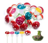 LDBKLGHJ setas decoracion, decoracion jardin, 50 Pcs Simulación Decoración Hongos Macetas Mini Decoración Setas Setas Jardín Bricolaje Estatua Planta Paisaje Accesorios Macetas