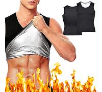 LDBKLGHJ Trajes de sudoración para fitness, Chaleco Sauna Hombre, Camiseta Reductora Adelgazante pare Gym Running Fitness, XXL/3XL