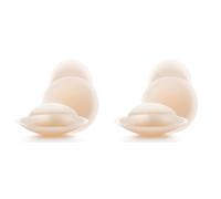 Ldbuejiaja 2 pares de sujetadores adhesivos de silicona con levantamiento | Sujetador sin tirantes para levantamiento de senos, almohadilla de pecho con pestaña para vestido de novia, reutilizable
