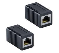 Ldbuejiaja Acoplador de red RJ45 de 2 piezas, conector Ethernet blindado para cables rápidos CAT6 y CAT5e, conexión Gigabit Ethernet