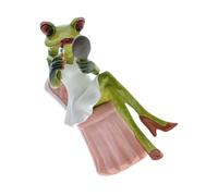 Ldbuejiaja Adorno de rana humorístico, diseño tallado a mano para decoración del salón y sorpresa de San Valentín, figura de rana, escultura de San Valentín para parejas, figura de aniversario de boda
