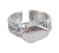 Ldbuejiaja Aventura Temas Joyas de piedra, Anillos de patrón de roca, cinta metálica hecha a mano, estilos nómadas tribales, anillos de piedra, accesorios, aleación resistente, declaración