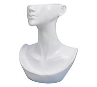 Ldbuejiaja Cabeza de maniquí de resina de moda para exhibir collares, pendientes y anillos, soporte de colección de joyas de resina, talla única, como se describe