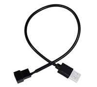 Ldbuejiaja Cable de ventilador de 30 cm USB a 4 pines para ordenador para carcasa, ventilador, fuente de alimentación, cable 2464, 22 AWG de diámetro exterior, cable de alimentación de 3,5 mm