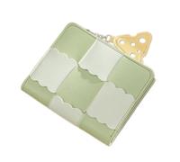 Ldbuejiaja Cartera de piel con múltiples ranuras para billetera, billetera, billetera, billetera, dinero en efectivo, DNI, tarjeta de crédito, tarjetero, monedero, dinero bancario, viaje cómodo, verde