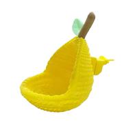 Ldbuejiaja Casa de loro multifuncional con forma de pera de dibujos animados, no tóxica, cómoda para dormir, esconderse y jugar, lugar de descanso para pájaros