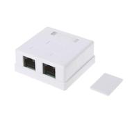 Ldbuejiaja Cat5e RJ45 Keystone Hembra Acoplador Insertar En Enchufe Adaptador De Socket 2 Conector Para La Salida De Placa De Pared Blanco