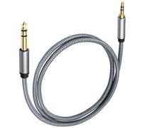 Ldbuejiaja Durabilidad de 3,5 mm a 6,35 mm estéreo 3,5 mm cable para auriculares, amplificador de piano y audífonos, conexión de sonido, cable de procesador