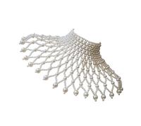 Ldbuejiaja Flapper - Collar con perlas pulidas, cadena de cuerpo de lujo, joyas para disfraz de ídolo, perlas vintage para bailarines ídolos, fiesta, bufanda de moda