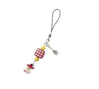Ldbuejiaja Fundas de teléfono inspiradas en frutas colgantes, llaveros, plástico resistente, artesanía para mujeres y niñas, accesorios, accesorios elegantes para bolsos