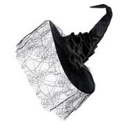 Ldbuejiaja Gorras de bruja, sombrero de mago, cosplay, fiesta, Halloween, disfraz, carnaval, fiesta, puntiagudo, con red, telaraña