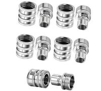 Ldbuejiaja Juego de 10 piezas de acoplamiento rápido para mangueras de jardín, 1/2 pulgadas a 3/4 pulgadas, acoplamiento rápido resistente, jeringa de manguera, accesorios de riego