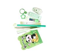 Ldbuejiaja Juego de bolígrafos de gel de alta calidad con 9 materiales escolares importantes como regalo para el Día del Niño