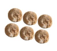Ldbuejiaja Juguete de pelota peludo relleno, juguete masticable suave para dentición de gatitos. Mantén a los gatitos ocupados con forma peluda rellena, ejercicio de masticación crujiente