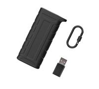 Ldbuejiaja Lector de tarjetas profesional con cable integrado y caja de almacenamiento para creadores de contenidos y camarógrafos. Carcasa rápida para lectores de tarjetas de memoria