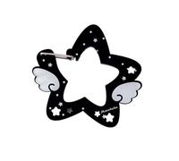 Ldbuejiaja Mosquetón multifuncional llavero con alas de acrílico gancho clip para bolsos, equipo al aire libre y colgante de mochila ideas llavero con hebilla de acrílico, Negro