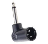 Ldbuejiaja Procesador de sonido XLR de 3 pines en ángulo derecho de 6,35 mm para micrófonos y mezcladores con resaltado del plan inmunológico de oxidación