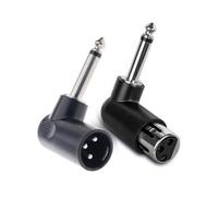 Ldbuejiaja Procesador de sonido XLR de 3 pines en ángulo derecho de 6,35 mm para micrófonos y mezcladores con resaltado del plan inmunológico de oxidación