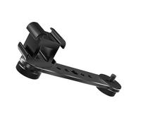Ldbuejiaja Triple zapata fría para teléfono, barra estabilizadora de 1/4 y 3/8 pulgadas, agujeros roscados para micrófonos de luz LED, herramienta de fotografía de aluminio, montaje en trípode, placa