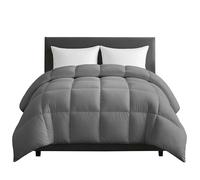 LDC - Edredón de Microfibra para Cama de Matrimonio, Color Gris